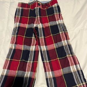 Janie and Jack Plaid cotton pants boys NEW
